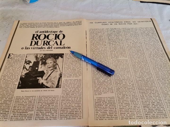 Coleccionismo de Revistas y Peri&oacute;dicos: ROC&Iacute;O DURCAL RECORTE REVISTA 6 PAGINAS 1973