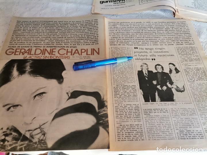 Coleccionismo de revistas y peri&oacute;dicos: GERALDINE CHAPLIN RECORTE REVISTA 3 PAGINAS 1972