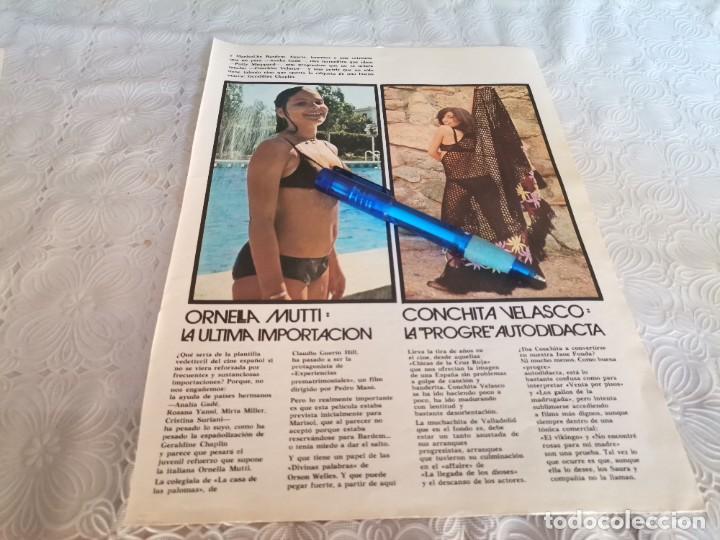 Coleccionismo de Revistas y Peri&oacute;dicos: CONCHA VELASCO, ORNELLA MUTTI REVERSO ROC&Iacute;O DURCAL, PATTY SHEPPARD RECORTE REVISTA 1972