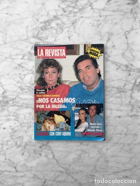 Collectionnisme de Revues et Journaux: LA REVISTA 1986 MANOLO SANTANA, ESTEFANIA, CORY AQUINO, MARIA JOSE CANTUDO Y MANOLO OTERO, DINASTIA