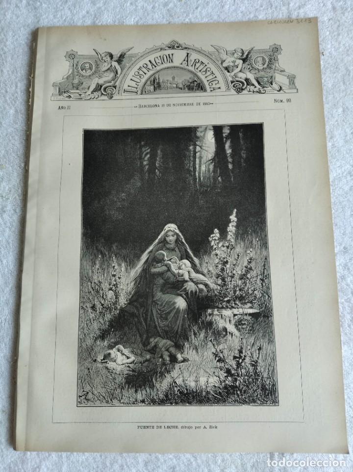 Collezionismo di Riviste e Giornali: LA ILUSTRACI&Oacute;N ART&Iacute;STICA. A&Ntilde;O 1883. N&ordm; 99. LOS VOLUNTARIOS DE 1813 EN ALEMANIA. LA NOCHE DE SAN JUAN