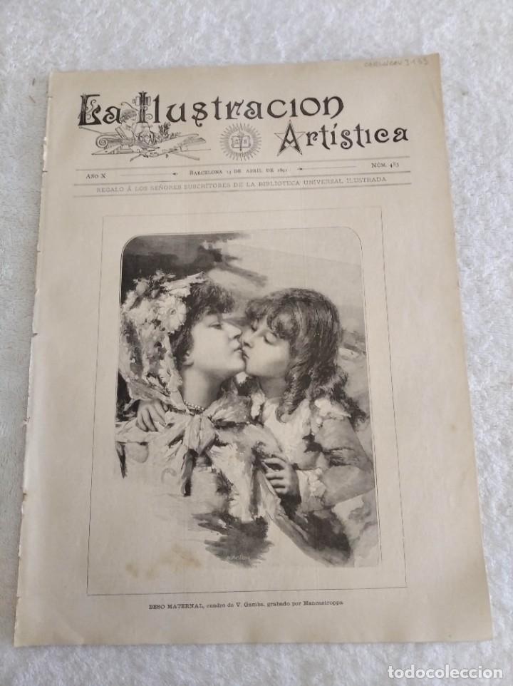 Coleccionismo de Revistas y Peri&oacute;dicos: LA ILUSTRACI&Oacute;N ART&Iacute;STICA. A&Ntilde;O 1891. N&ordm; 485. EL ARTE Y LA INDUSTRIA MODERNA. GINEBRA. VILLAFRANCA DEL