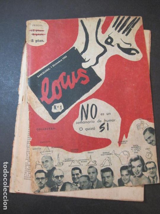 Coleccionismo de revistas y peri&oacute;dicos: BARCELONA-REVISTA LOCUS-NUMERO 1-1 DICIEMBRE 1955-MUNTA&Ntilde;OLA-CASTANYS-ESPINAS..ETC-VER FOTOS-(K-6319)