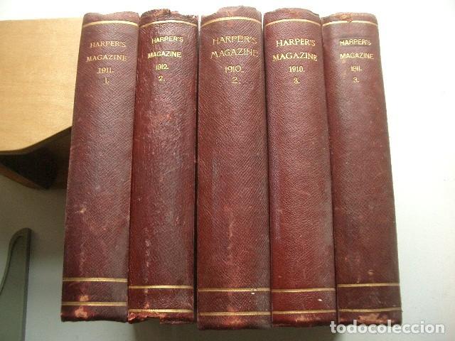 Coleccionismo de revistas y peri&oacute;dicos: HARPER'S MONTHLY MAGAZINE,5 vols 1910-12. Con dos art&iacute;culos de Toledo y Burgos. Primer Mark Twain