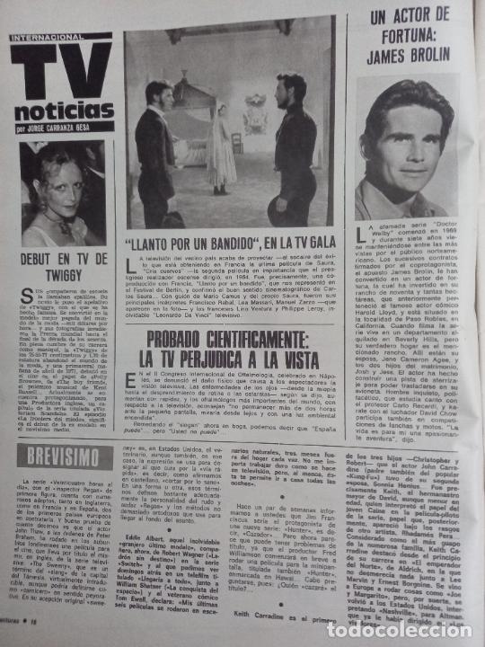 Collectionnisme de Revues et Journaux: TWIGGY JAMES BROLIN MANUEL ZARZO LEA MASSARI PACO RABAL