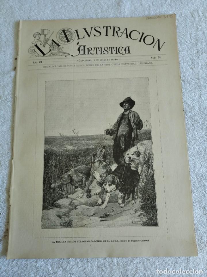Collection Magazines and Newspapers: LA ILUSTRACI&Oacute;N ART&Iacute;STICA. A&Ntilde;O 1888. N&ordm; 341. RAM&Oacute;N BERENGUER IV (ESTATUA). NUEVO CA&Ntilde;&Oacute;N KRUPP DE TIRO