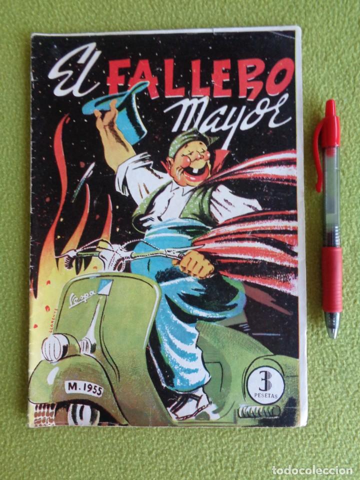 Coleccionismo de Revistas y Peri&oacute;dicos: El Fallero Mayor. N&uacute;m 12. - A&ntilde;o 1955. Revista de Fallas de Valencia - MOTO VESPA EN PORTADA