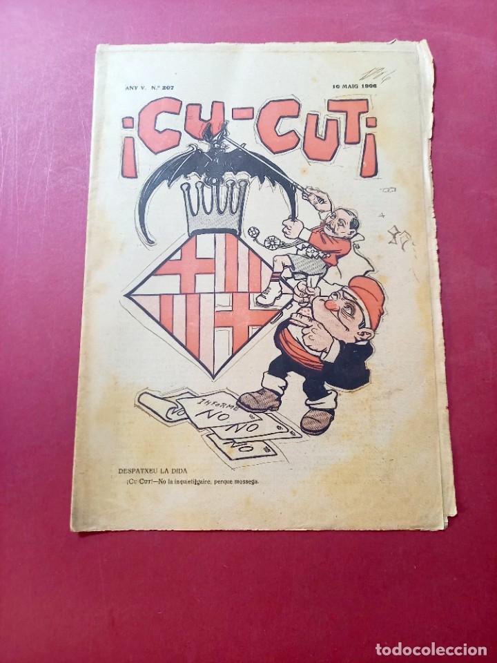 Sammeln von Zeitschriften und Zeitungen: &iexcl; CU-CUT ! REVISTA SATIRICA CATALANA - N&ordm; 207 A&Ntilde;O 1906 -BUEN ESTADO