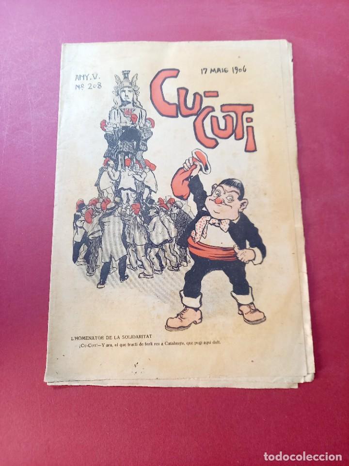 Sammeln von Zeitschriften und Zeitungen: &iexcl; CU-CUT ! REVISTA SATIRICA CATALANA - N&ordm; 208 A&Ntilde;O 1906 -BUEN ESTADO