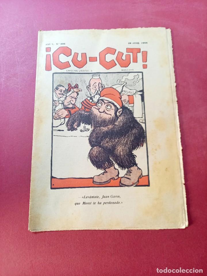 Sammeln von Zeitschriften und Zeitungen: &iexcl; CU-CUT ! REVISTA SATIRICA CATALANA - N&ordm; 205 A&Ntilde;O 1906 -BUEN ESTADO