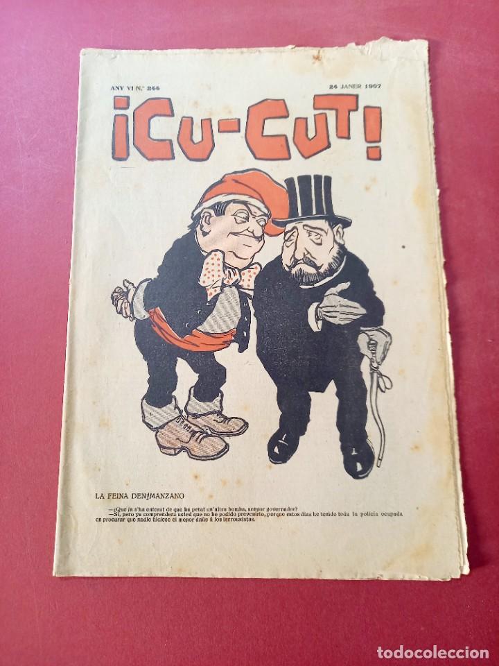Sammeln von Zeitschriften und Zeitungen: &iexcl; CU-CUT ! REVISTA SATIRICA CATALANA - N&ordm; 244 A&Ntilde;O 1907 -BUEN ESTADO