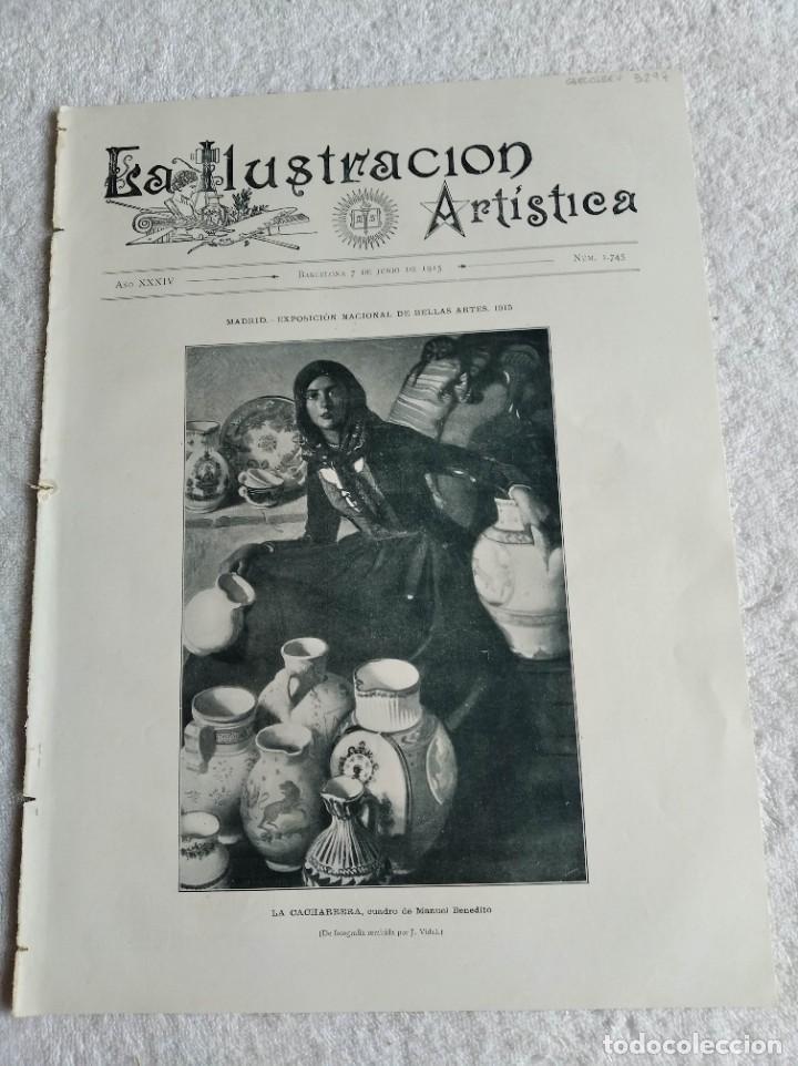 Collezionismo di Riviste e Giornali: LA ILUSTRACI&Oacute;N ART&Iacute;STICA. A&Ntilde;O 1915. N&ordm; 1745. LA FIESTA DE LA FLOR (MADRID). ANTONIO MARQU&Eacute;S Y PUIG.