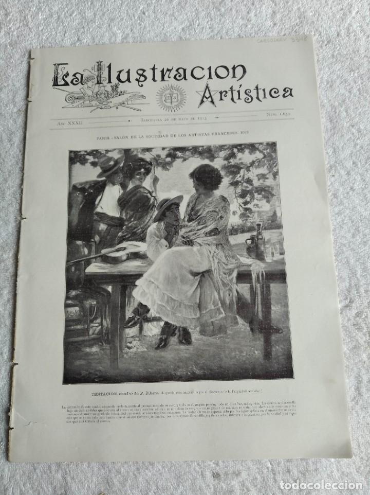 Collezionismo di Riviste e Giornali: LA ILUSTRACI&Oacute;N ART&Iacute;STICA. A&Ntilde;O 1913. N&ordm; 1639. LA PEREGRINACI&Oacute;N CATALANA. MONUMENTO A C&Aacute;TULO M&Eacute;NDES.