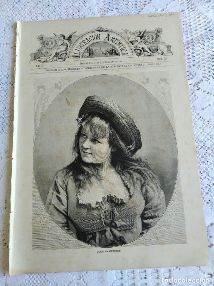Collezionismo di Riviste e Giornali: LA ILUSTRACI&Oacute;N ART&Iacute;STICA. A&Ntilde;O 1883. N&ordm; 60. EL EURITHARINX PELECANOIDES. CUADRO DE F. FIRIEDLANDER.