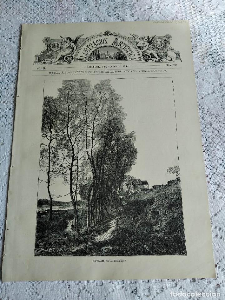 Colecionismo de Revistas e Jornais: LA ILUSTRACI&Oacute;N ART&Iacute;STICA. A&Ntilde;O 1884. N&ordm; 136. PESCADORES ITALIANOS. PAISAJE (H. BOULENGER). MEDEA.