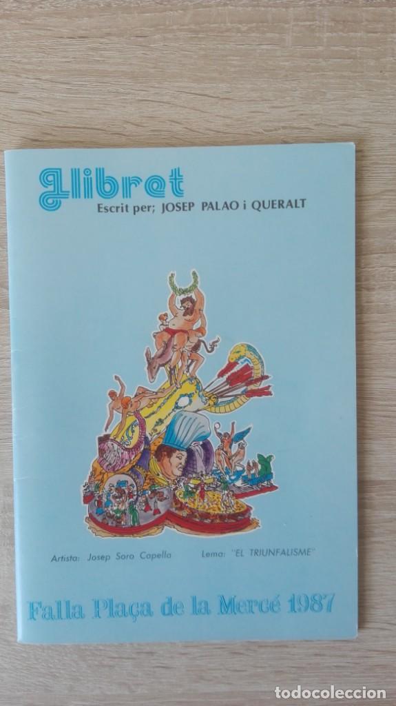 Coleccionismo de revistas y peri&oacute;dicos: LLIBRET FALLA PLA&Ccedil;A DE LA MERC&Eacute; - PLAZA DE LA MERCED - VALENCIA - A&Ntilde;O 1987.