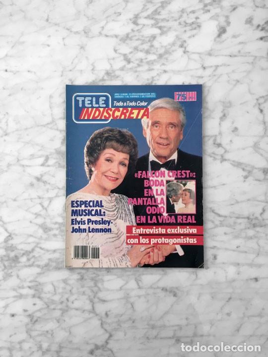 Coleccionismo de revistas y peri&oacute;dicos: TELE INDISCRETA - 1986 - FALCON CREST, JOHN FORSYTHE, DINASTIA, ANN JILLIAN, MERCEDES MILA