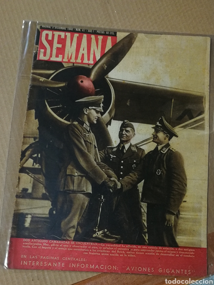Coleccionismo de Revistas y Peri&oacute;dicos: REVISTA SEMANA- 3 DICIEMBRE 1940.AVIADORES DEL REICH, NAZIS.