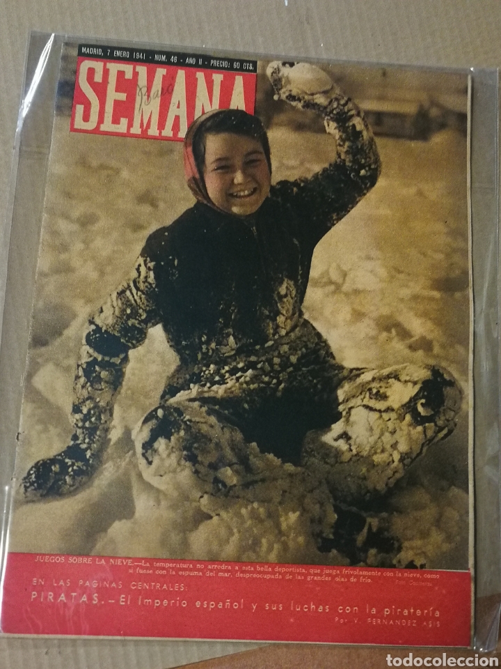 Coleccionismo de Revistas y Peri&oacute;dicos: REVISTA SEMANA- 7 ENERO 1941.PIRATAS, EL IMPERIO ESPA&Ntilde;OL Y SUS LUCHAS CON LA PIRATER&Iacute;A.