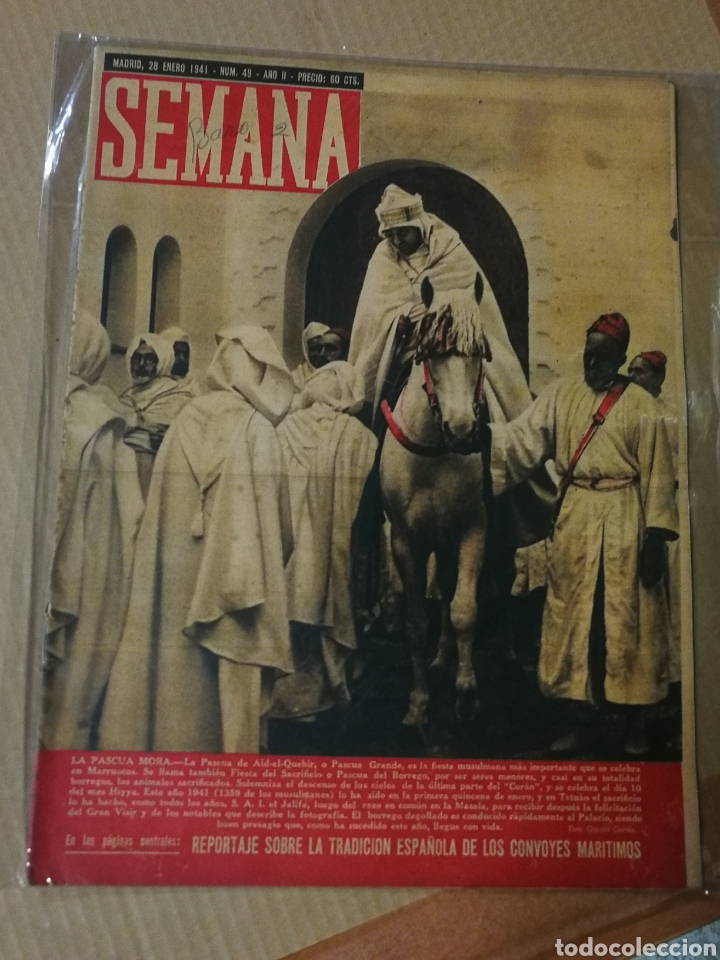 Coleccionismo de Revistas y Peri&oacute;dicos: REVISTA SEMANA- 28 ENERO 1941. LA PASCUA MORA.