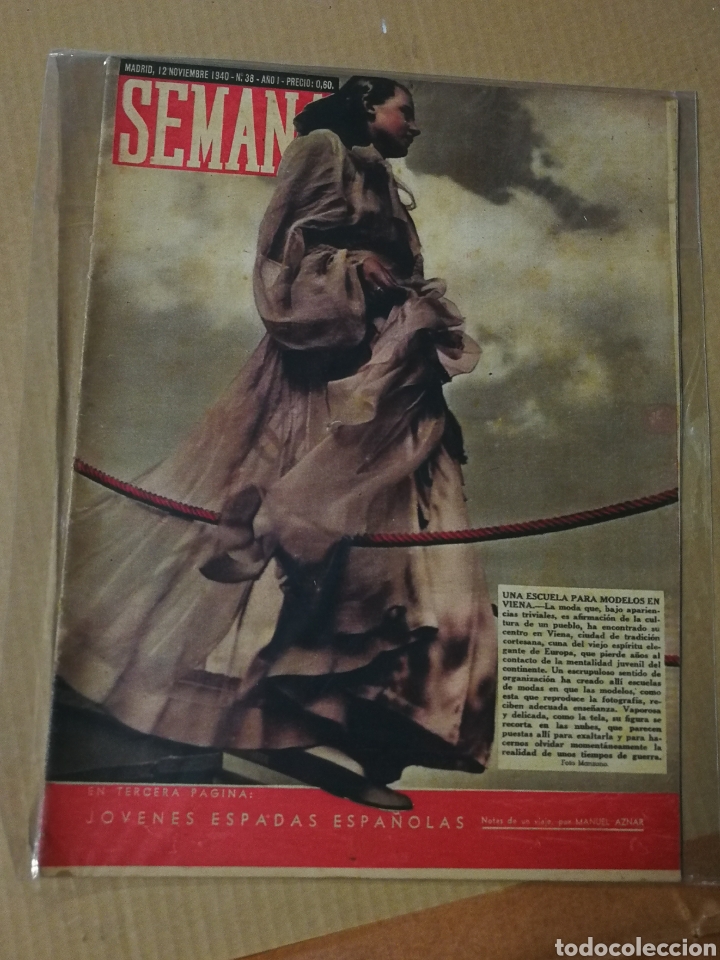 Coleccionismo de Revistas y Peri&oacute;dicos: REVISTA SEMANA- 12 NOVIEMBRE 1940. BRUNO MUSSOLINI, EL DUCE, AVIADOR EN GRECIA.