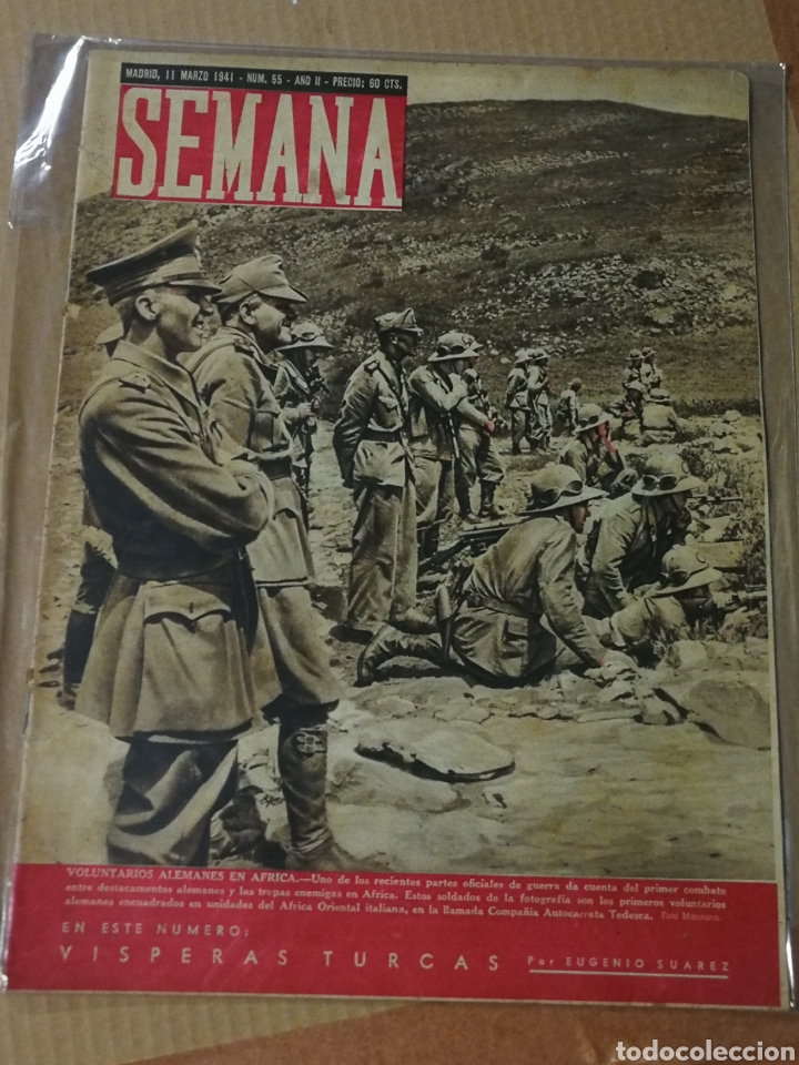 Coleccionismo de Revistas y Peri&oacute;dicos: REVISTA SEMANA- 11 MARZO 1941. VOLUNTARIOS ALEMANES EN &Aacute;FRICA.