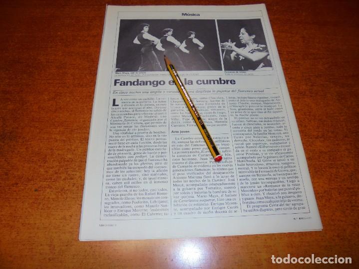 Coleccionismo de Revistas y Peri&oacute;dicos: CLIPPING DE 1984: ALCAL&Aacute; PALACE. FANDANGO EN LA CUMBRE. MARIO MAYA. MARIQUILLA. MANOLO SANLUCAR.