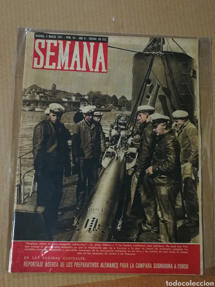 Coleccionismo de Revistas y Peri&oacute;dicos: REVISTA SEMANA- 4 MARZO 1941. LA CAMPA&Ntilde;A SUBMARINA DE HITLER.