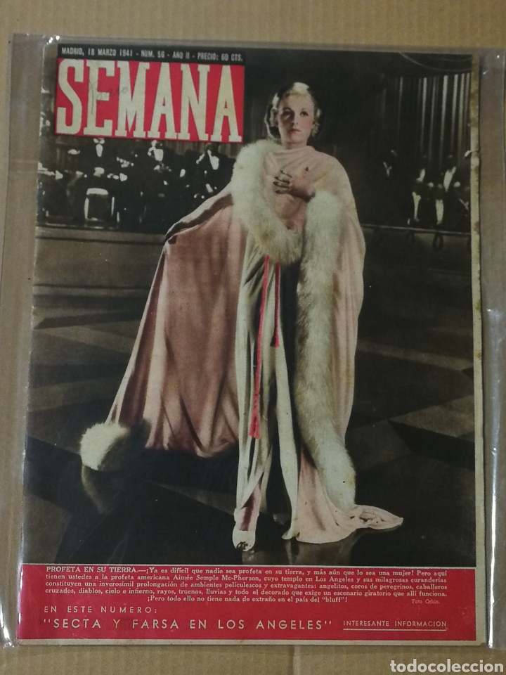 Coleccionismo de Revistas y Peri&oacute;dicos: REVISTA SEMANA- 18 MARZO 1941. CONTRAPORTADA ALEMANIA, INGLATERRA Y EL IMPERIO DE ORIENTE.