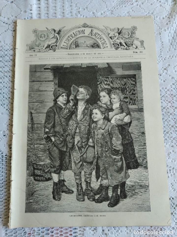 Coleccionismo de Revistas y Peri&oacute;dicos: LA ILUSTRACI&Oacute;N ART&Iacute;STICA. A&Ntilde;O 1885. N&ordm; 169. ECLIPSES Y OCULTACIONES DE LOS ASTROS. MUERTE DE S&Oacute;CRATE