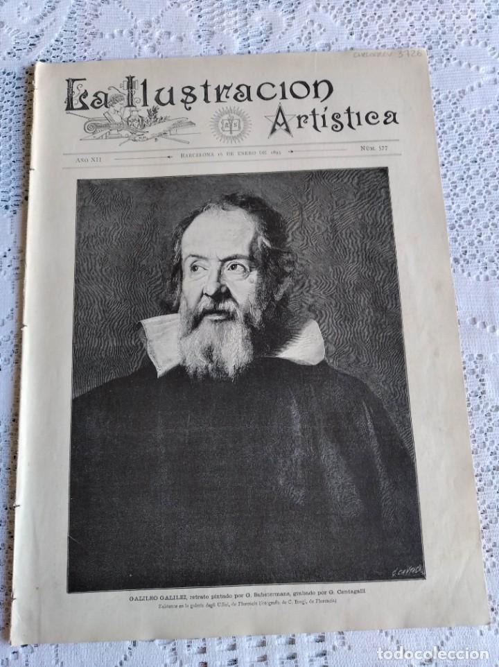 Coleccionismo de revistas y peri&oacute;dicos: LA ILUSTRACI&Oacute;N ART&Iacute;STICA. A&Ntilde;O 1893. N&ordm; 577. GALILEO GALILEI. WERNER DE SIEMENS. EL TRABAJO DE LOS M&Uacute;