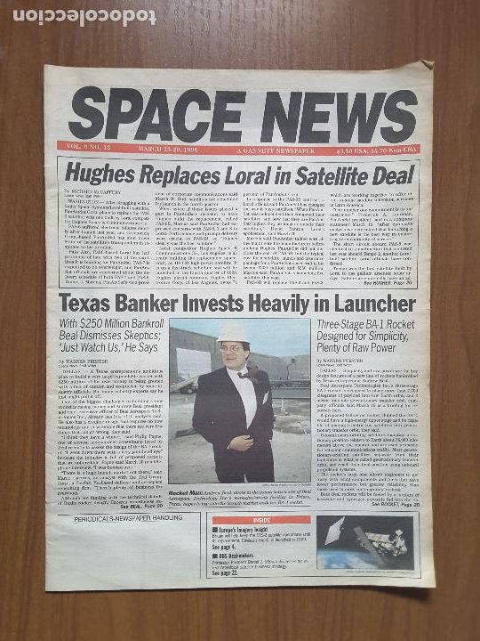 Coleccionismo de revistas y peri&oacute;dicos: Space News Vol. 9, No 12. Noticias del espacio. En ingl&eacute;s.