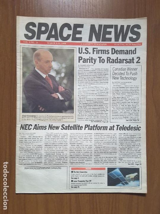 Coleccionismo de revistas y peri&oacute;dicos: Space News Vol. 9, No 10. Noticias del espacio. En ingl&eacute;s.