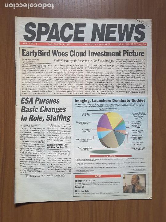 Coleccionismo de revistas y peri&oacute;dicos: Space News Vol. 9, No 4. Noticias del espacio. En ingl&eacute;s.