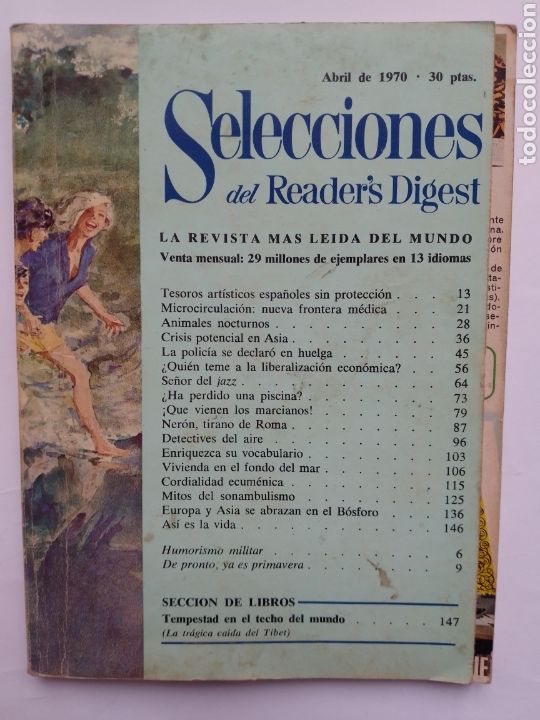 Collection Magazines and Newspapers: SELECCIONES DEL READER&acute;S DIGEST. Tomo LIX, N&ordm; 353 ; Abril 1970- TESOROS ARTISTICOS ESPA&Ntilde;OLES