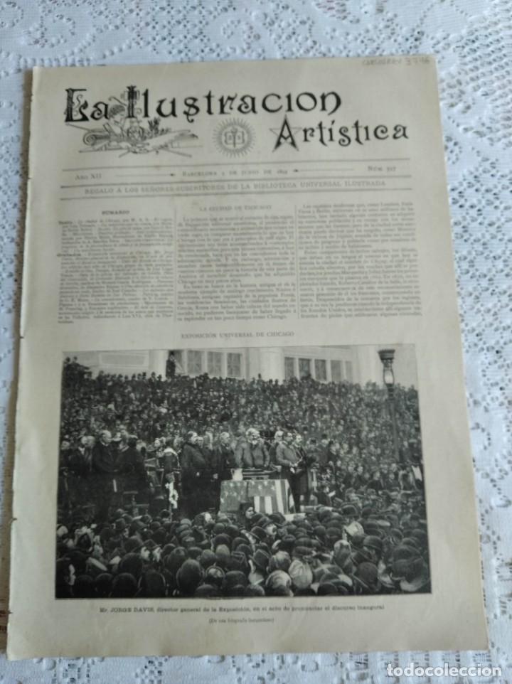 Collection Magazines and Newspapers: LA ILUSTRACI&Oacute;N ART&Iacute;STICA. A&Ntilde;O 1893. N&ordm; 597. EXPOSICI&Oacute;N UNIVERSAL DE CHICAGO. ENTRADA A LA F&Aacute;BRICA DE
