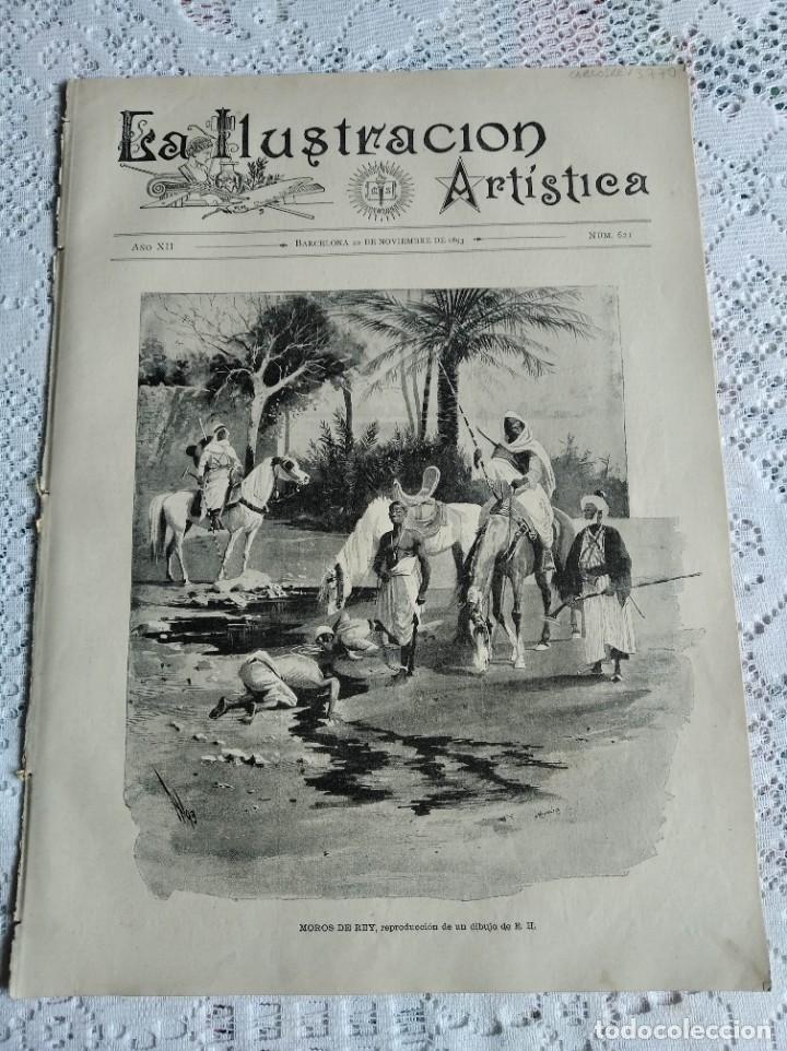 Collection Magazines and Newspapers: LA ILUSTRACI&Oacute;N ART&Iacute;STICA. A&Ntilde;O 1893. N&ordm; 621. FRONT&Oacute;N BARCELON&Eacute;S. LOS SUCESOS DE MELILLA. DON MANUEL O
