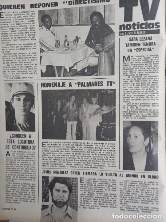 Coleccionismo de revistas y peri&oacute;dicos: BARBARA REY JESUS GONZALEZ GREEN JOSE MARIA I&Ntilde;IGO SARA LEZANA PASTORA VERA DIRECTISIMO PALMARES TV
