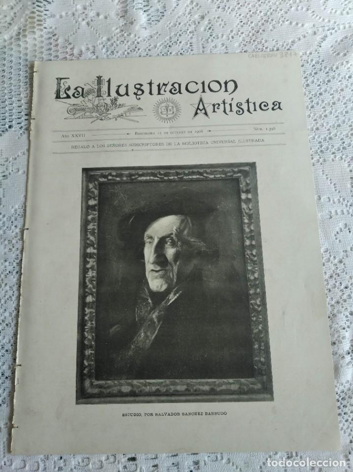 Coleccionismo de revistas y peri&oacute;dicos: LA ILUSTRACI&Oacute;N ART&Iacute;STICA. A&Ntilde;O 1908. N&ordm; 1398. LOS REYES DE ESPA&Ntilde;A EN M&Uacute;NICH. EL TSAR FERNANDO I DE BU
