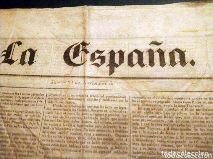Coleccionismo de Revistas y Peri&oacute;dicos: LA ESPA&Ntilde;A, PERI&Oacute;DICO 30 DE NOVIEMBRE DE 1848