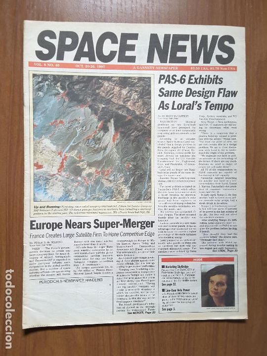 Collection Magazines and Newspapers: Space News Vol. 8, No 40. Noticias del espacio. En ingl&eacute;s.
