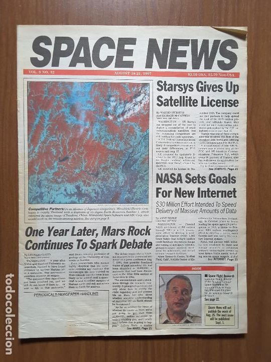 Collection Magazines and Newspapers: Space News Vol. 8, No 32. Noticias del espacio. En ingl&eacute;s.