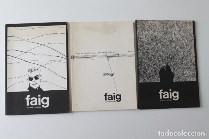 Coleccionismo de Revistas y Peri&oacute;dicos: Revista liter&agrave;ria Faig. N&uacute;meros 14, 16 i 18 (1982) Especial Gabriel Ferrater