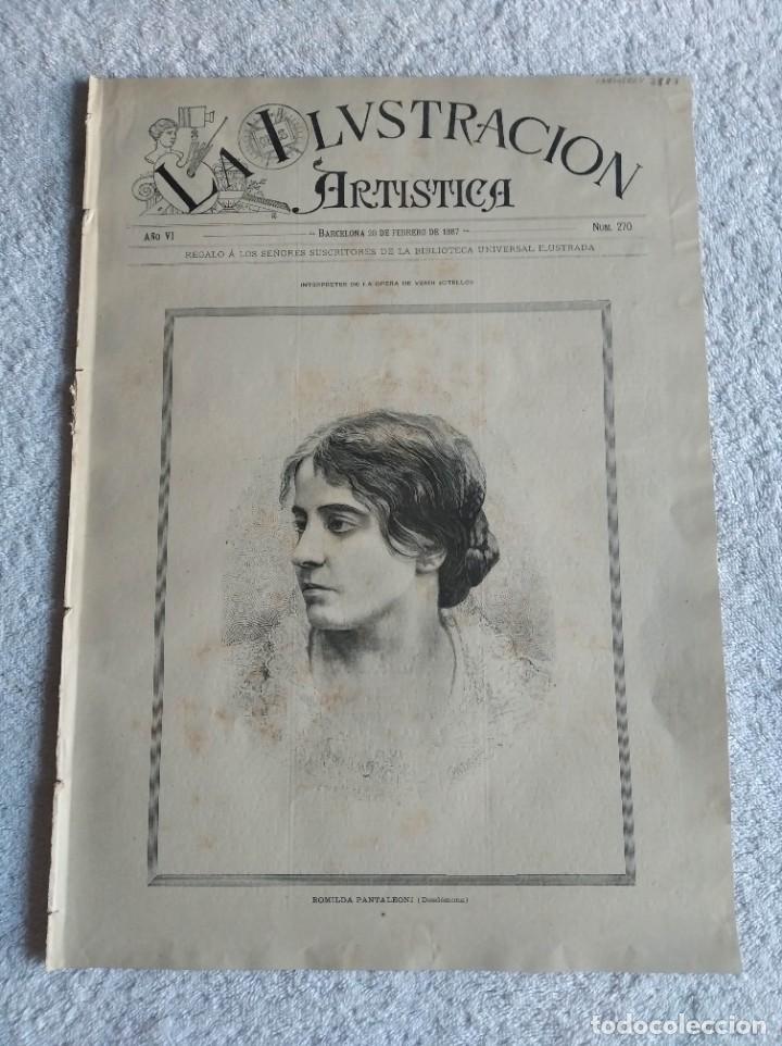 Coleccionismo de revistas y peri&oacute;dicos: LA ILUSTRACI&Oacute;N ART&Iacute;STICA. A&Ntilde;O 1887. N&ordm; 270. EL ACONTECIMIENTO EN MIL&Aacute;N. EL MAESTRO JOS&Eacute; VERDI. LEER
