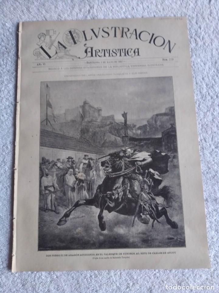 Coleccionismo de Revistas y Peri&oacute;dicos: LA ILUSTRACI&Oacute;N ART&Iacute;STICA. A&Ntilde;O 1887. N&ordm; 279. RAIMUNDO TUSQUETS. EL CHICO DEL DRAMA. PROCEDIMIEN..LEER