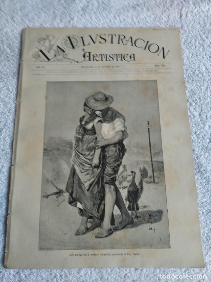 Coleccionismo de revistas y peri&oacute;dicos: LA ILUSTRACI&Oacute;N ART&Iacute;STICA. A&Ntilde;O 1887. N&ordm; 305. LA VIRGEN Y EL NI&Ntilde;O JES&Uacute;S (CUADRO). INAUGURACI&Oacute;N ...LEER