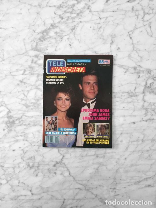 Coleccionismo de Revistas y Peri&oacute;dicos: TELE INDISCRETA - 1988 - JOHN JAMES, JULIA OTERO, FALCON CREST, ISABEL GEMIO, EL EQUIPO A