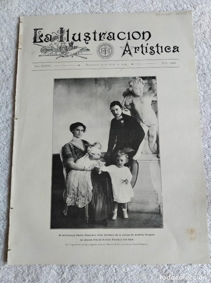 Coleccionismo de revistas y peri&oacute;dicos: LA ILUSTRACI&Oacute;N ART&Iacute;STICA. A&Ntilde;O 1914. N&ordm; 1698. GINEBRA. ESTATUA DE RAM&Oacute;N SANTAMARINA. MELILLA... LEER
