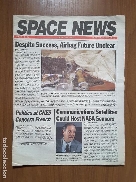 Collection Magazines and Newspapers: Space News Vol. 8, No 28. Noticias del espacio. En ingl&eacute;s.