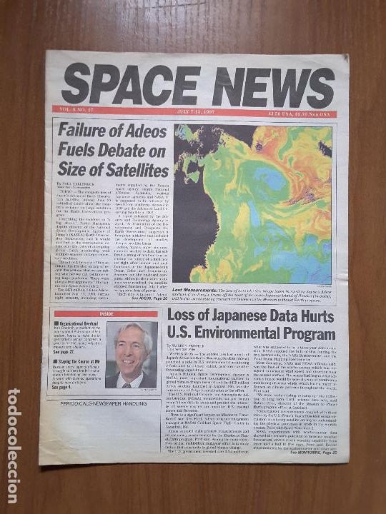 Collection Magazines and Newspapers: Space News Vol. 8, No 27. Noticias del espacio. En ingl&eacute;s.